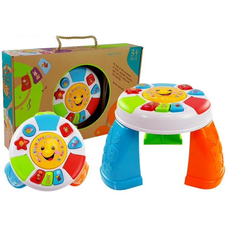 Edukačný stolík pre bábätká so zvukmi farebný 